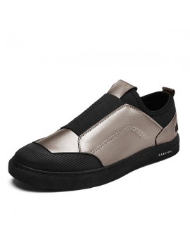Men Stylish Eleatic Band Splicing Trainers Slip On Casual Shoes Men Stylish Eleatic Band Splicing Trainers Slip On Casual Shoes